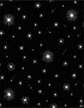 Cosmic Black White Starry Sky Rug