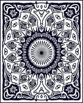 Elegant Mandala Floral Patterned Rug