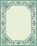 Elaborate Floral Border Design Rug