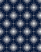 White Starburst Geometric Pattern Rug