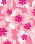 Charming Pink Floral Pattern Rug
