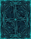Abstract Circuit Board Geometric Design Rug