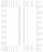 Modern Striped Frame Geometric Rug