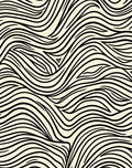 Black Cream Wavy Flow Pattern Rug