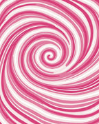 Whimsical Swirl Pink Stripe Pattern Rug