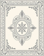 Elegant Floral Symmetry Design Rug