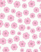 Delicate Pink Floral Pattern Rug