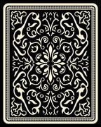 Classic Scrollwork Black Cream Rug