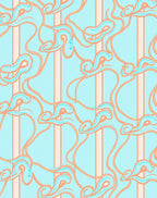 Soft Swirls On Mint Stripes Rug