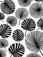 Bold Tropical Leaf Pattern Rug