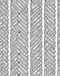 Black White Geometric Maze Pattern Rug