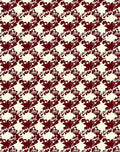 Crimson Cream Floral Abstract Pattern Rug