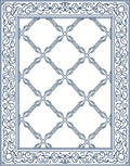 Ornate Lattice Border Design Rug