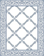 Ornate Lattice Border Design Rug