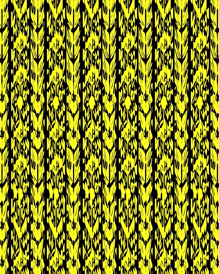 Bold Yellow Abstract Vertical Stripes Rug