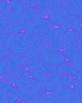 Vibrant Blue Purple Swirl Pattern Rug