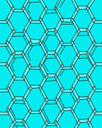Hexagonal Grid Pattern Design Rug