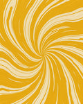Golden Swirl Abstract Pattern Rug