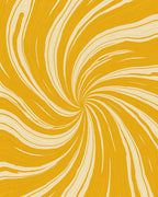 Golden Swirl Abstract Pattern Rug