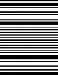 Classic Black and White Stripe Pattern Rug