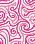 Swirling Pink Abstract Pattern Rug