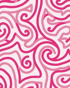 Swirling Pink Abstract Pattern Rug