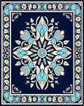 Elegant Floral Mandala Pattern Rug