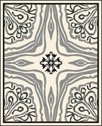 Abstract Floral Symmetry Pattern Design Rug
