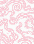 Soft Pink Swirls Abstract Design Rug