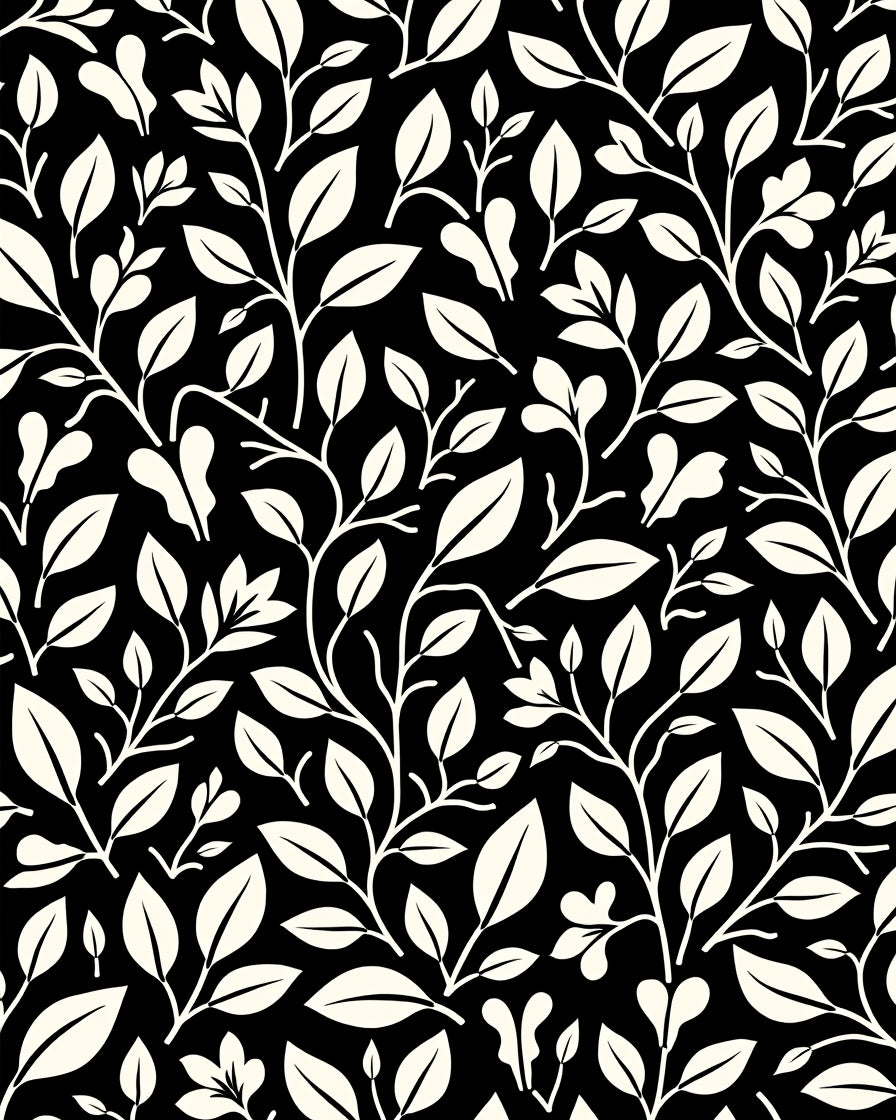 Bold Leafy Vine Pattern Design Rug
