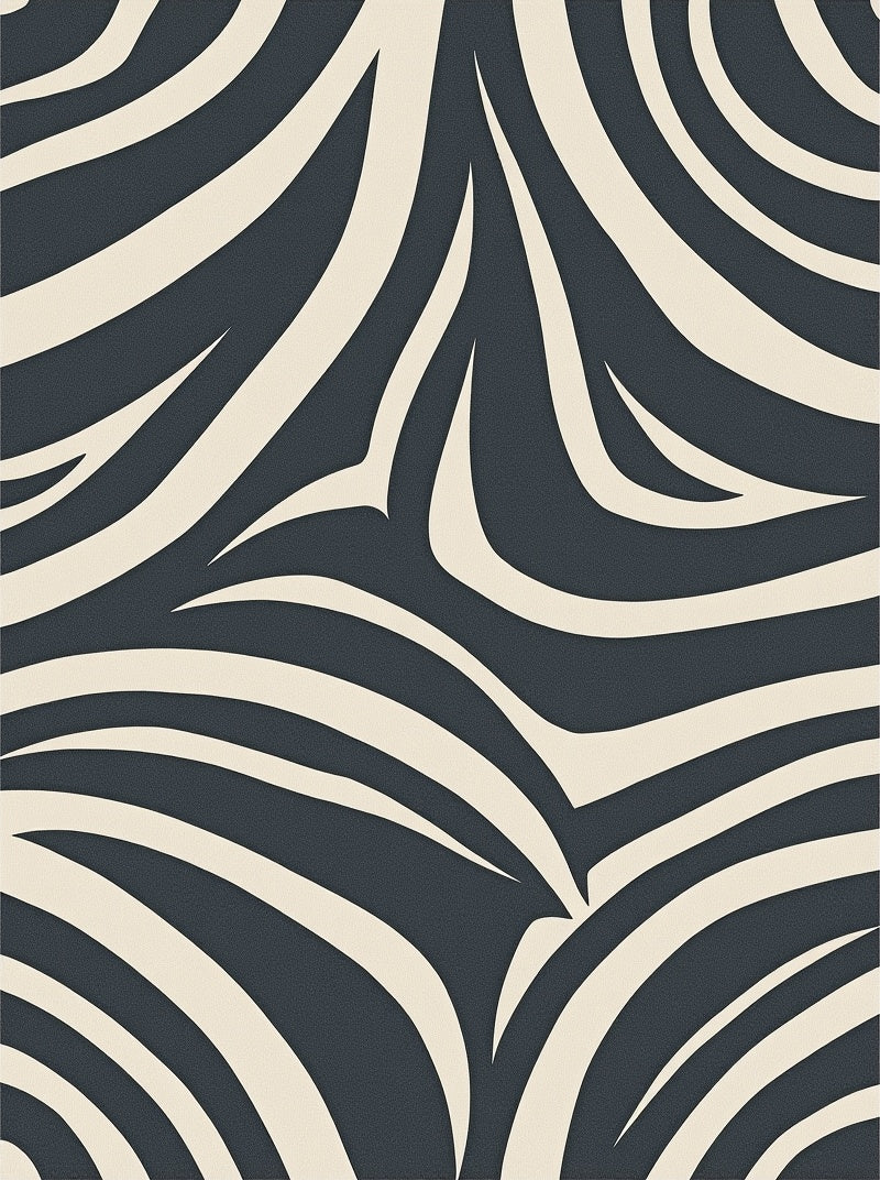 Bold Dynamic Zebra Stripe Rug