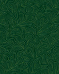 Deep Green Swirls Pattern Rug