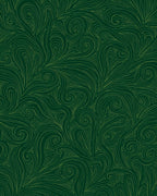 Deep Green Swirls Pattern Rug