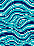 Ocean Wave Pattern Rug