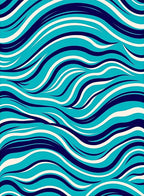 Ocean Wave Pattern Rug