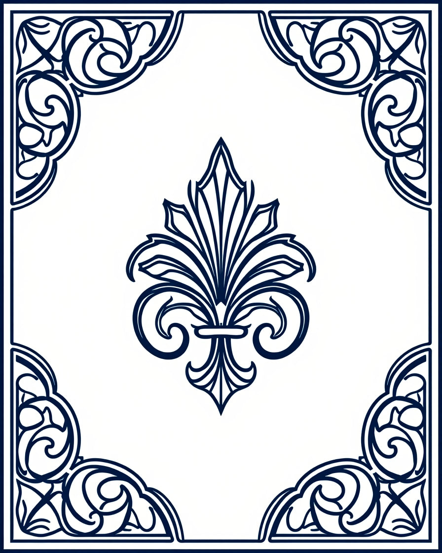 Elegant Paisley Floral Corner Design Rug