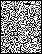 Abstract Swirl Line Art Pattern Rug