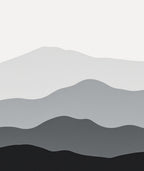 Minimalist Abstract Mountain Layers Rug