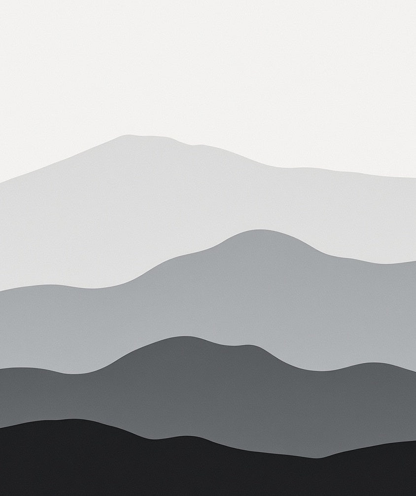 Minimalist Abstract Mountain Layers Rug