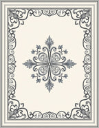 Ornate Scroll Leaf Pattern Design Rug