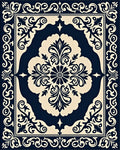 Classic Floral Scroll Design Rug