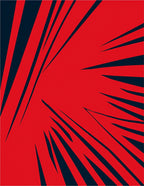 Bold Red Sharp Line Design Rug