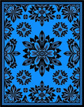 Bold Floral Medallion Pattern Rug