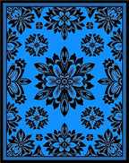 Bold Floral Medallion Pattern Rug