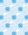 Blue Snowflake Cloud Pattern Design Rug