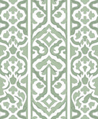 Sage Green Intricate Lattice Pattern Rug