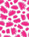 Fuchsia Foliage Patterned Design Rug