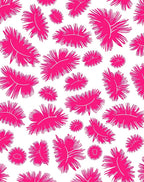 Fuchsia Foliage Patterned Design Rug