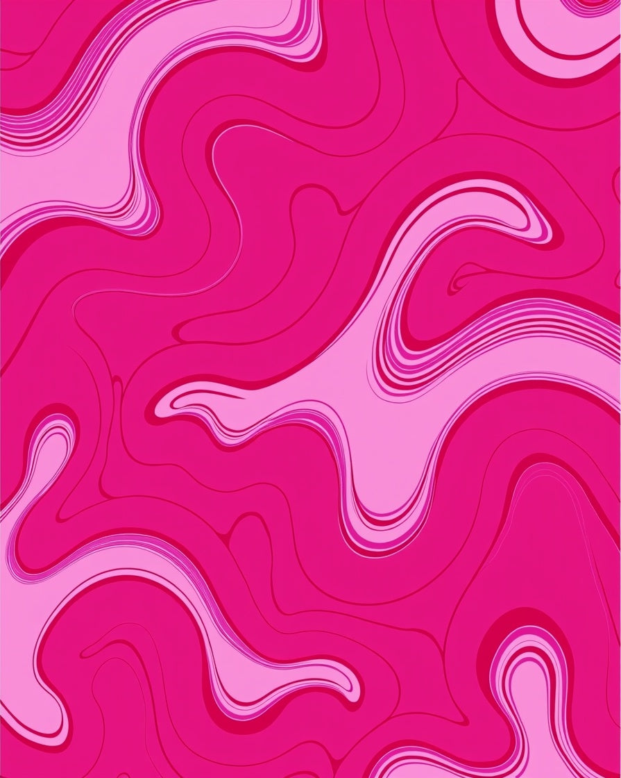 Pink Swirl Marbled Abstract Design Rug