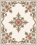 Delicate Floral Filigree Pattern Rug